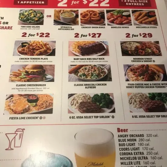 Applebee's Grill + Bar Menu Mesa, AZ Checkle