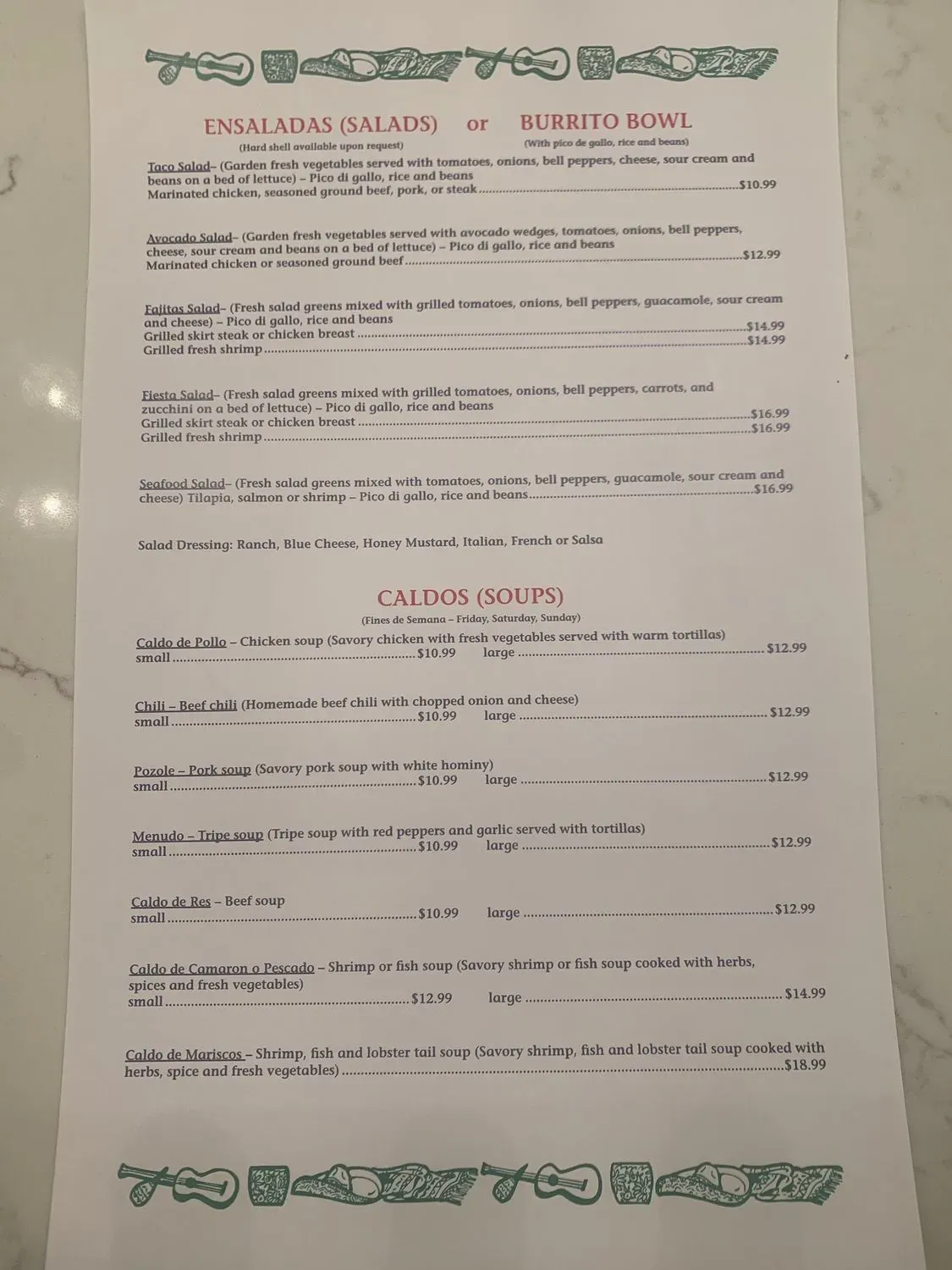 Menu 1