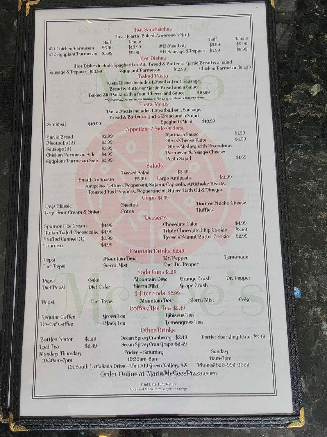 Menu 1