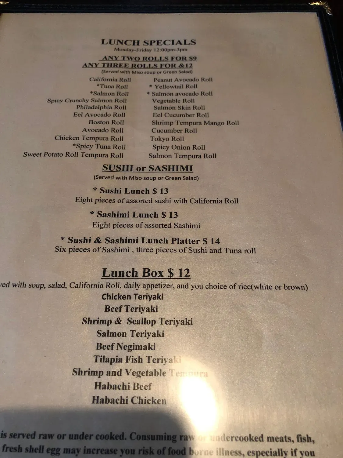 Menu 1