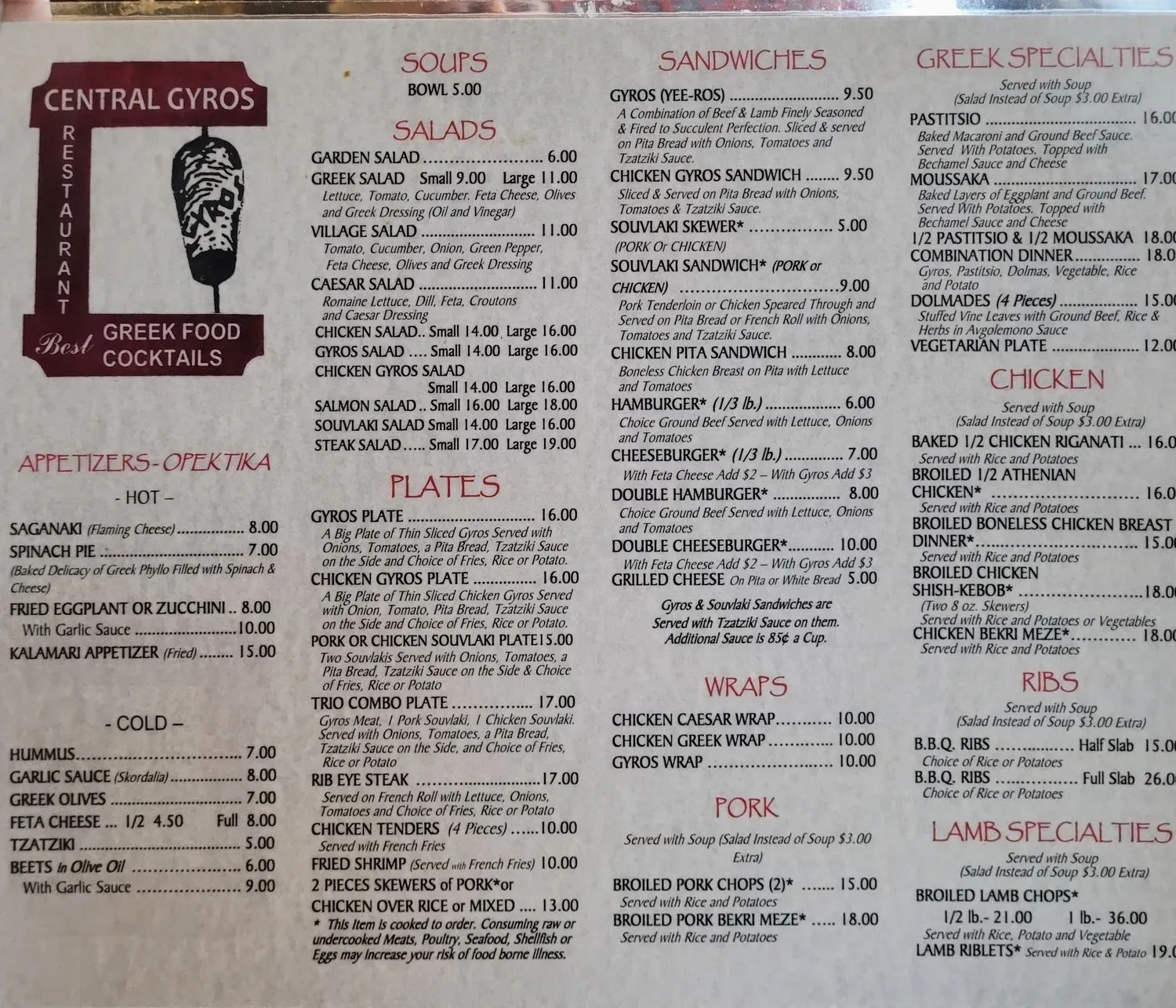 Menu 1