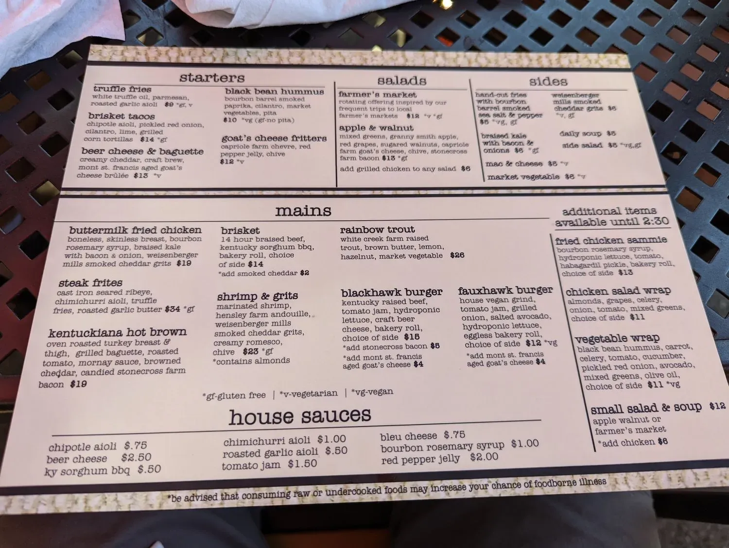 Menu 5