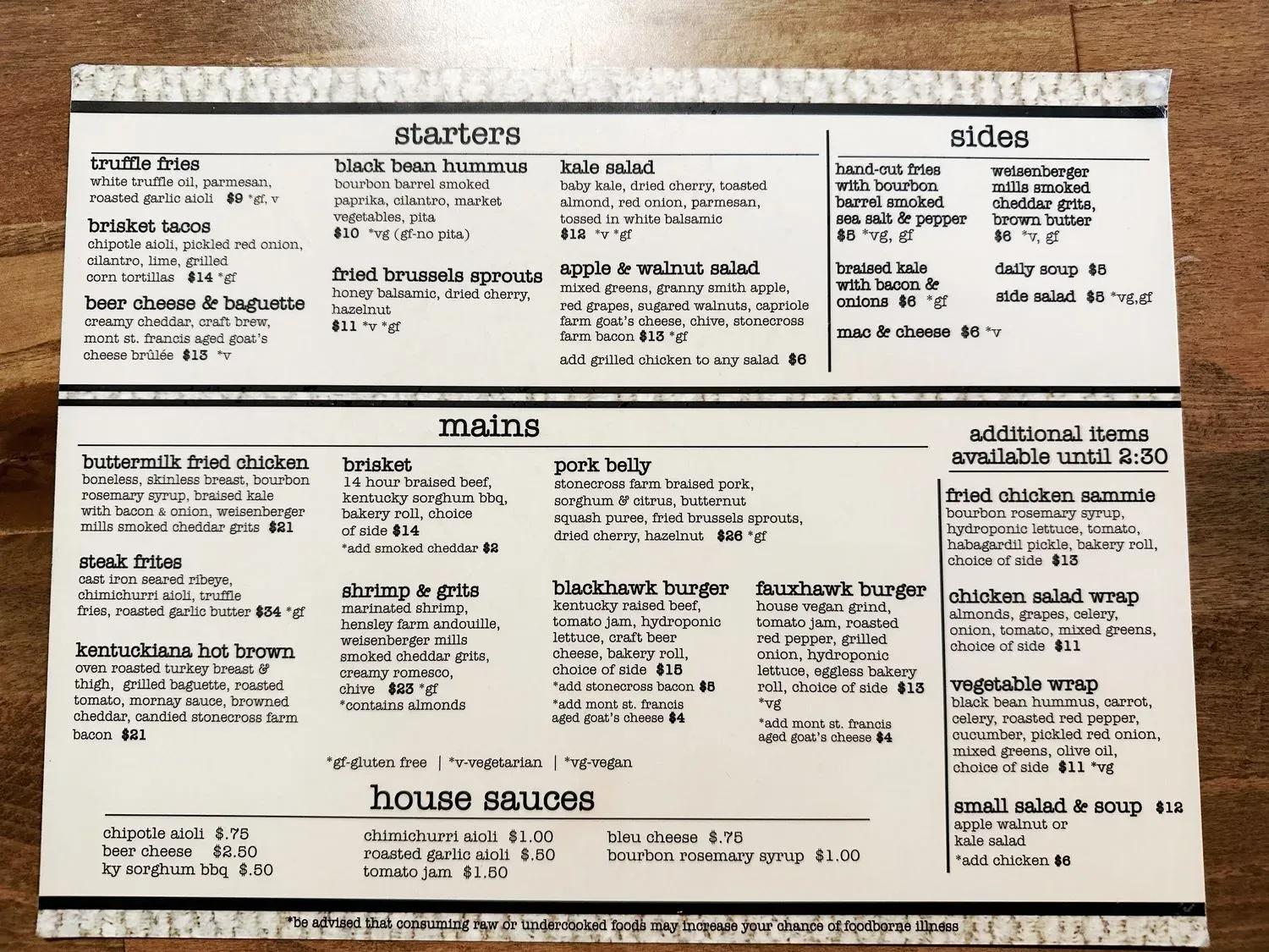 Menu 1