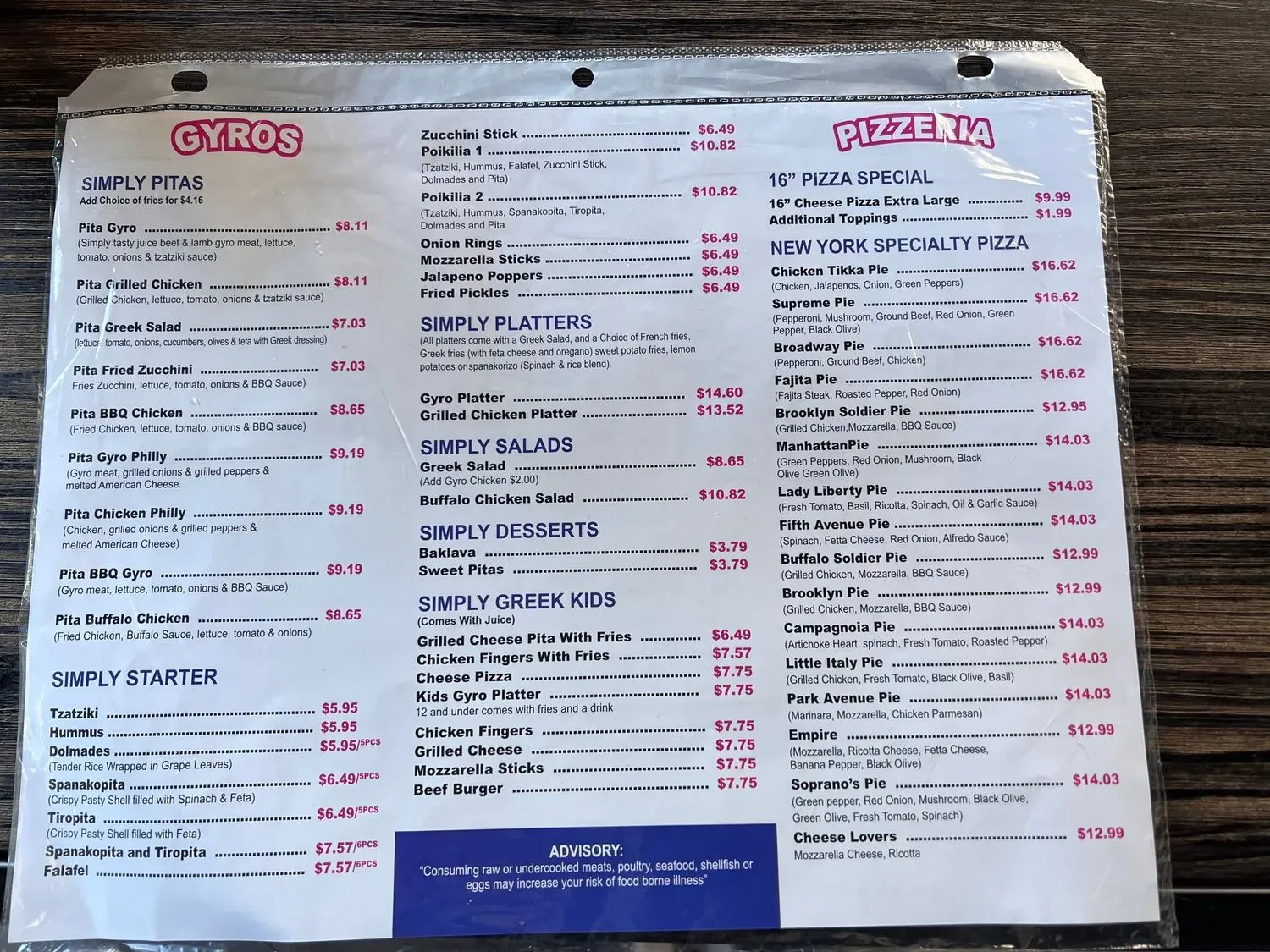 Menu 4