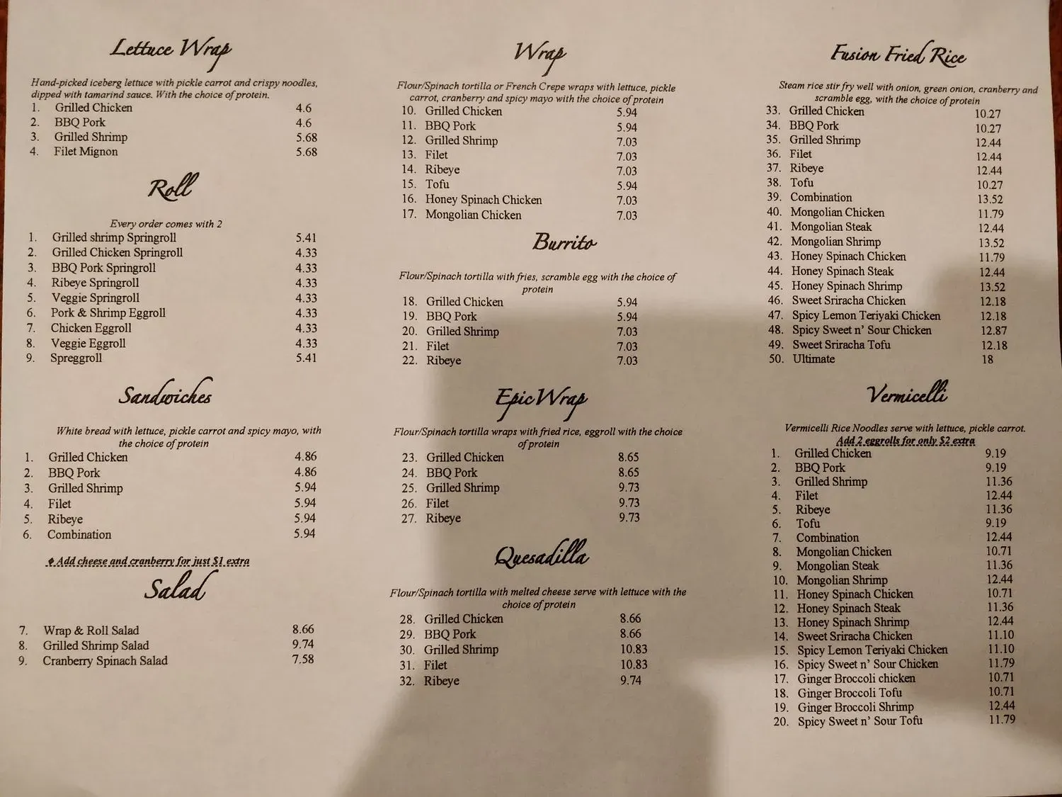 Menu 4