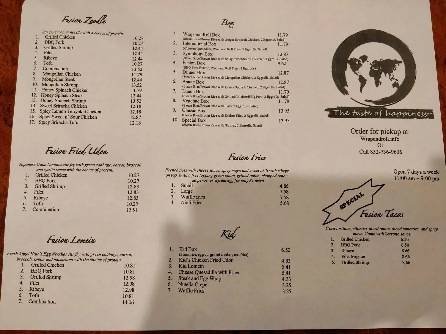 Menu 2