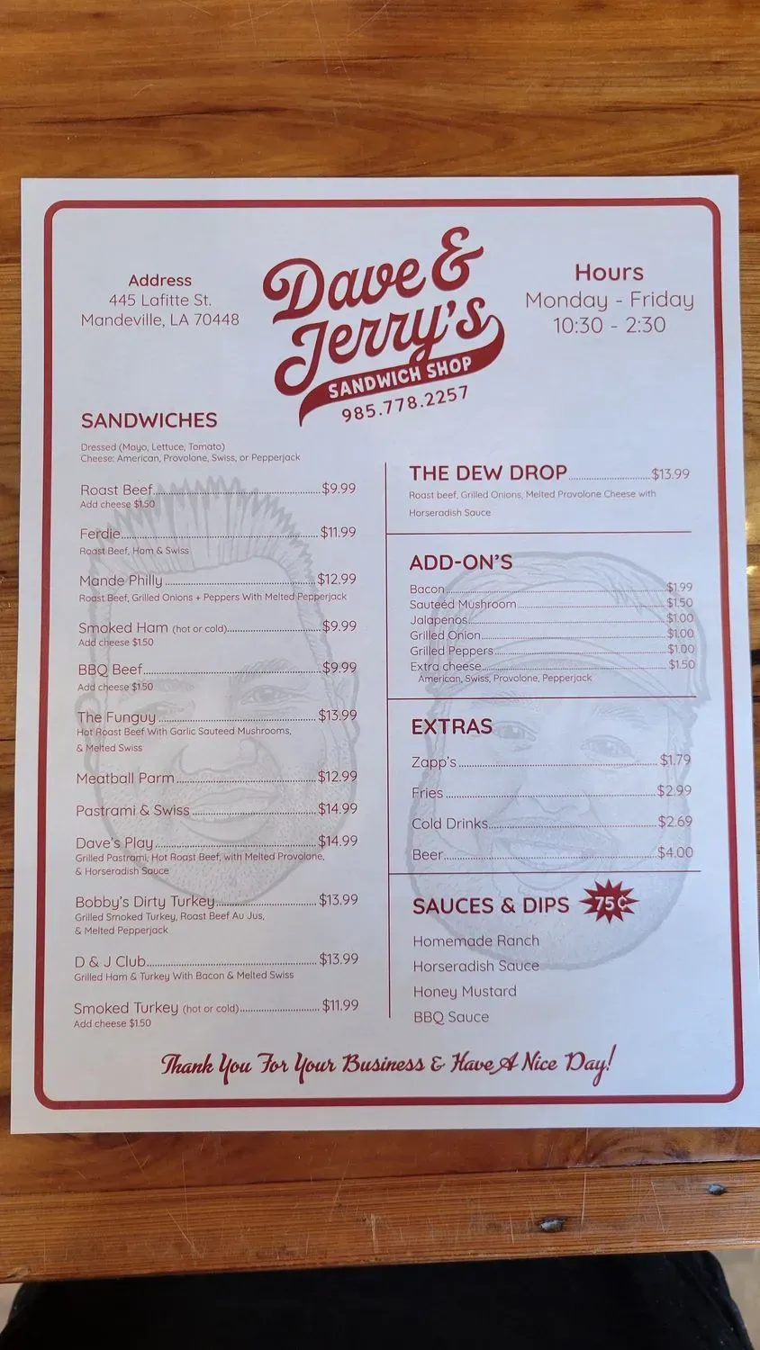 Menu 1