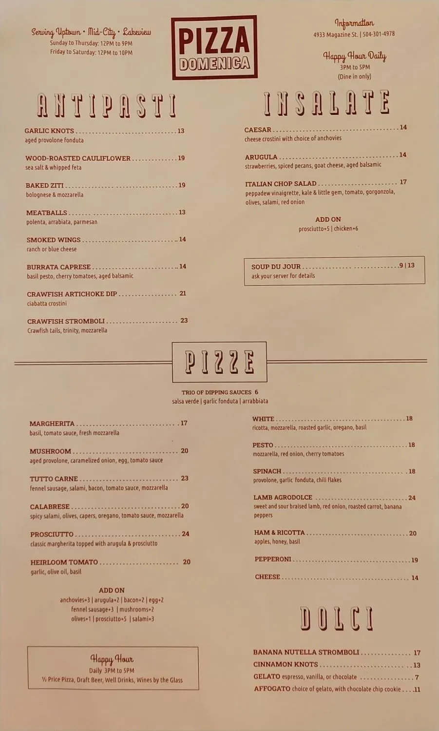 Menu 1