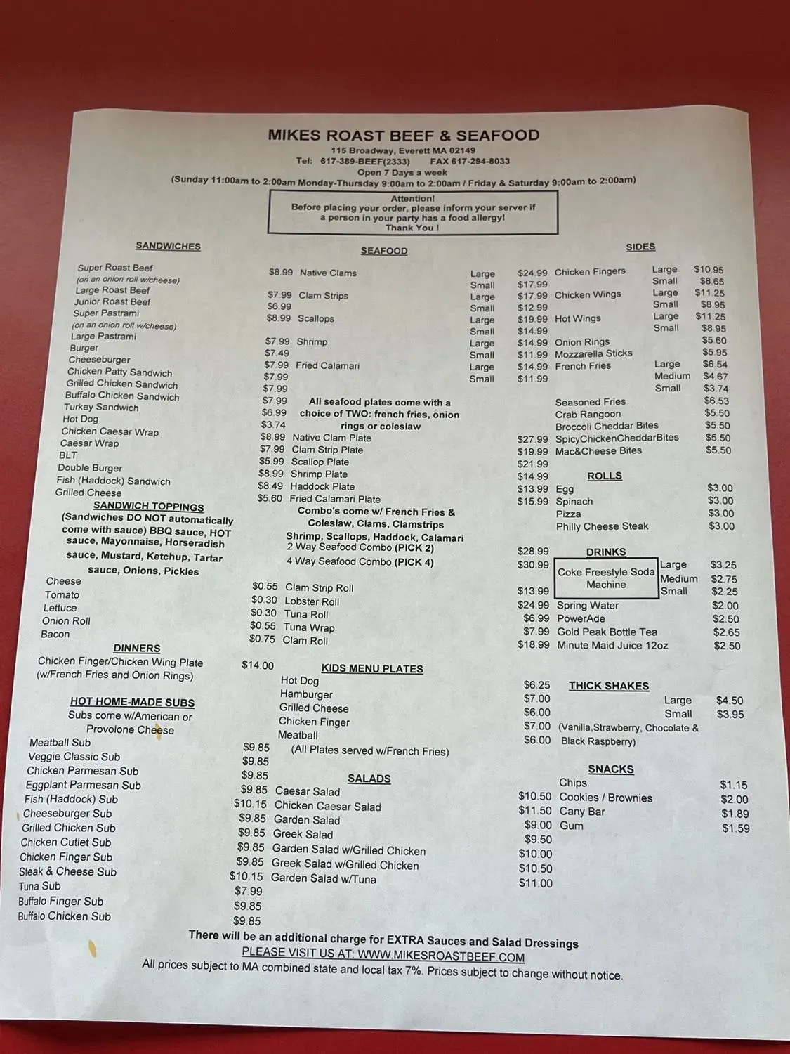 Menu 1