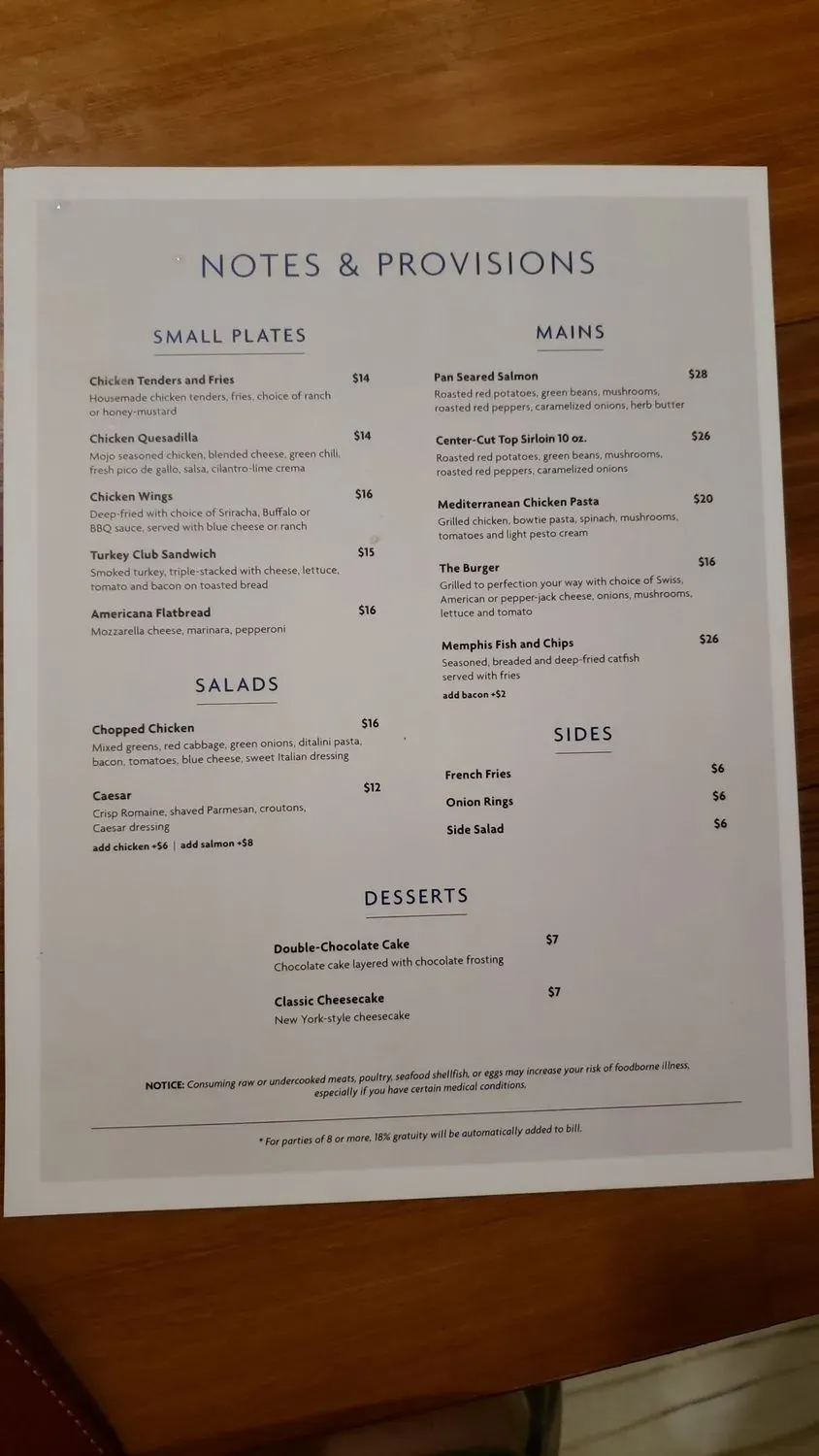 Menu 1