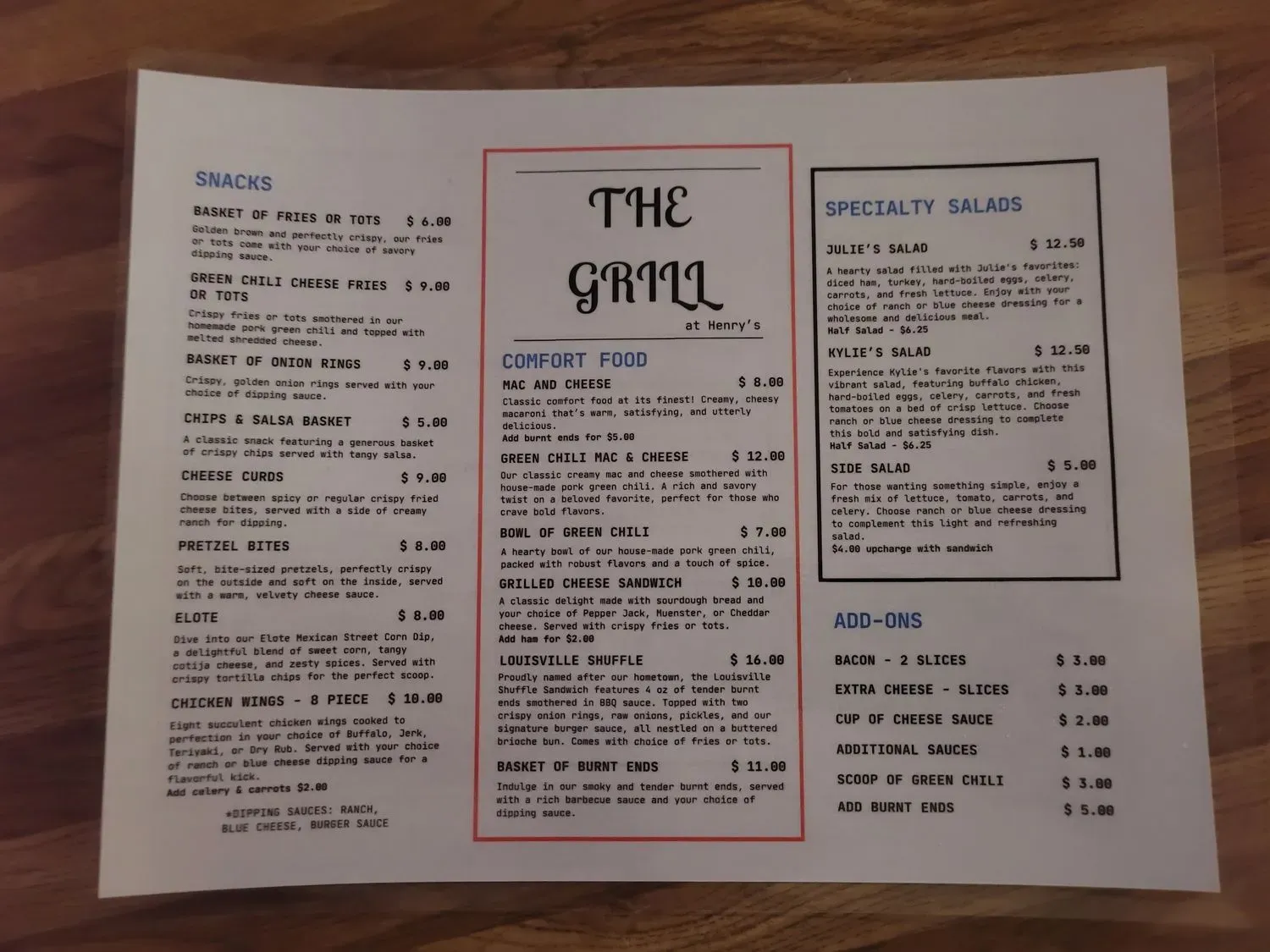 Menu 1