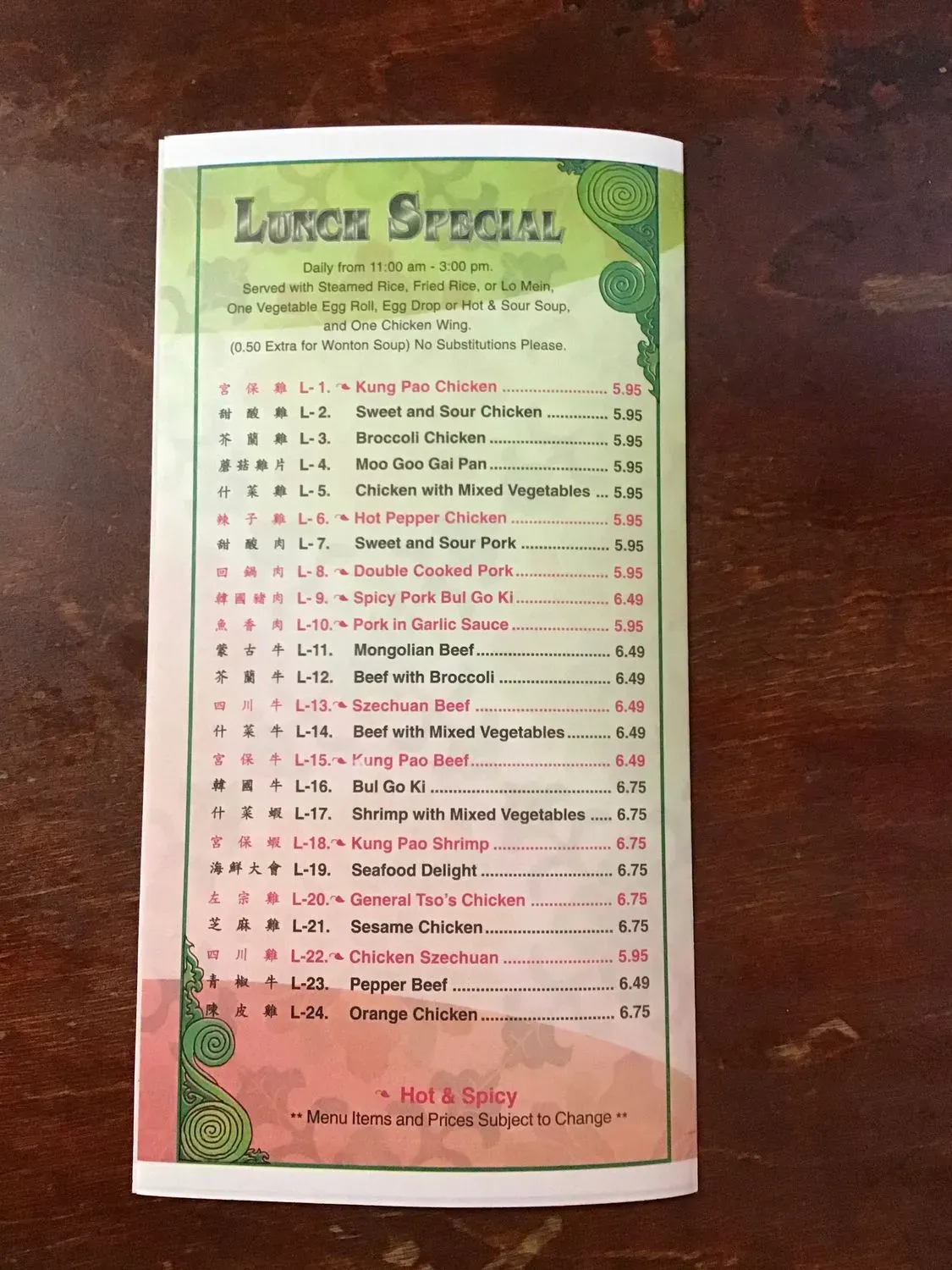 Menu 4