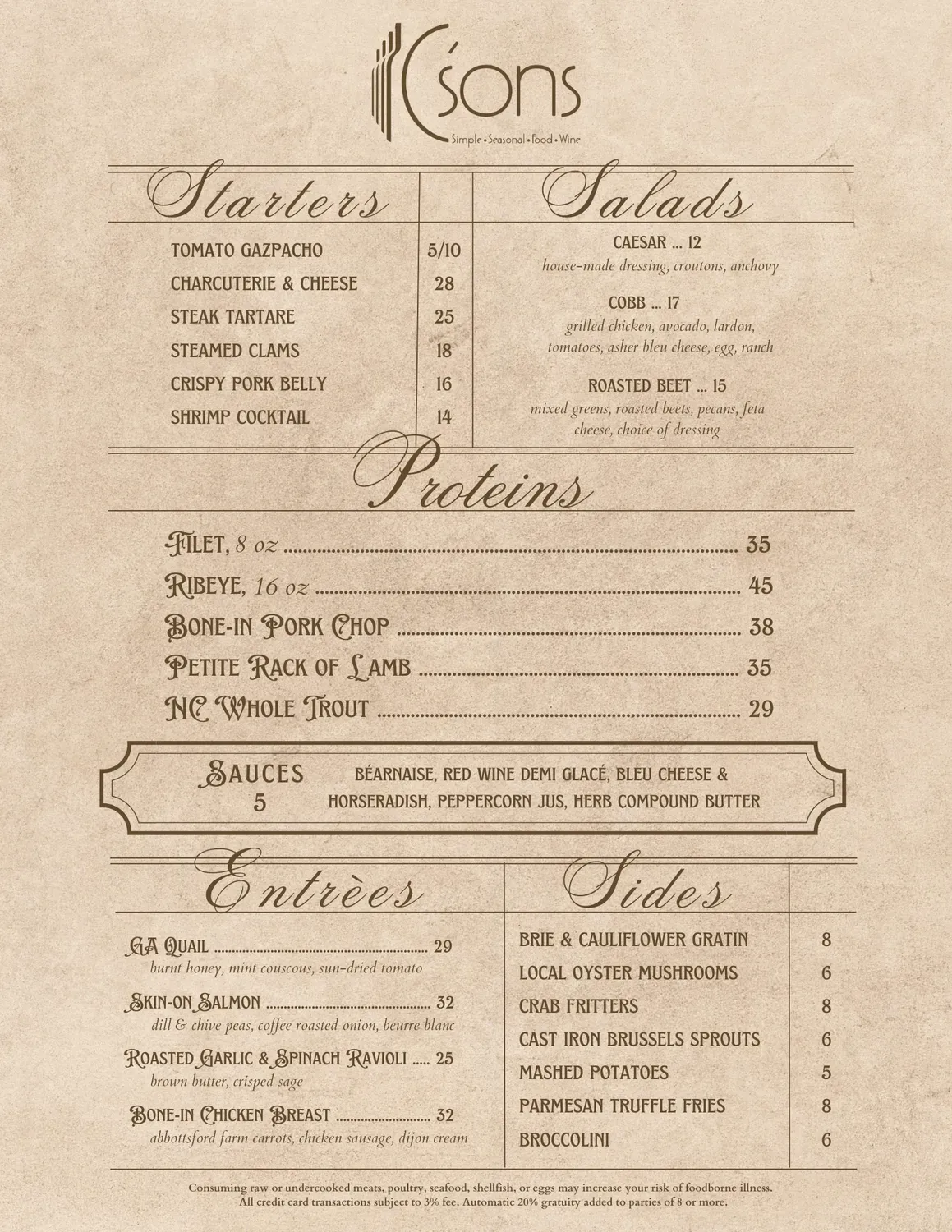Menu 1