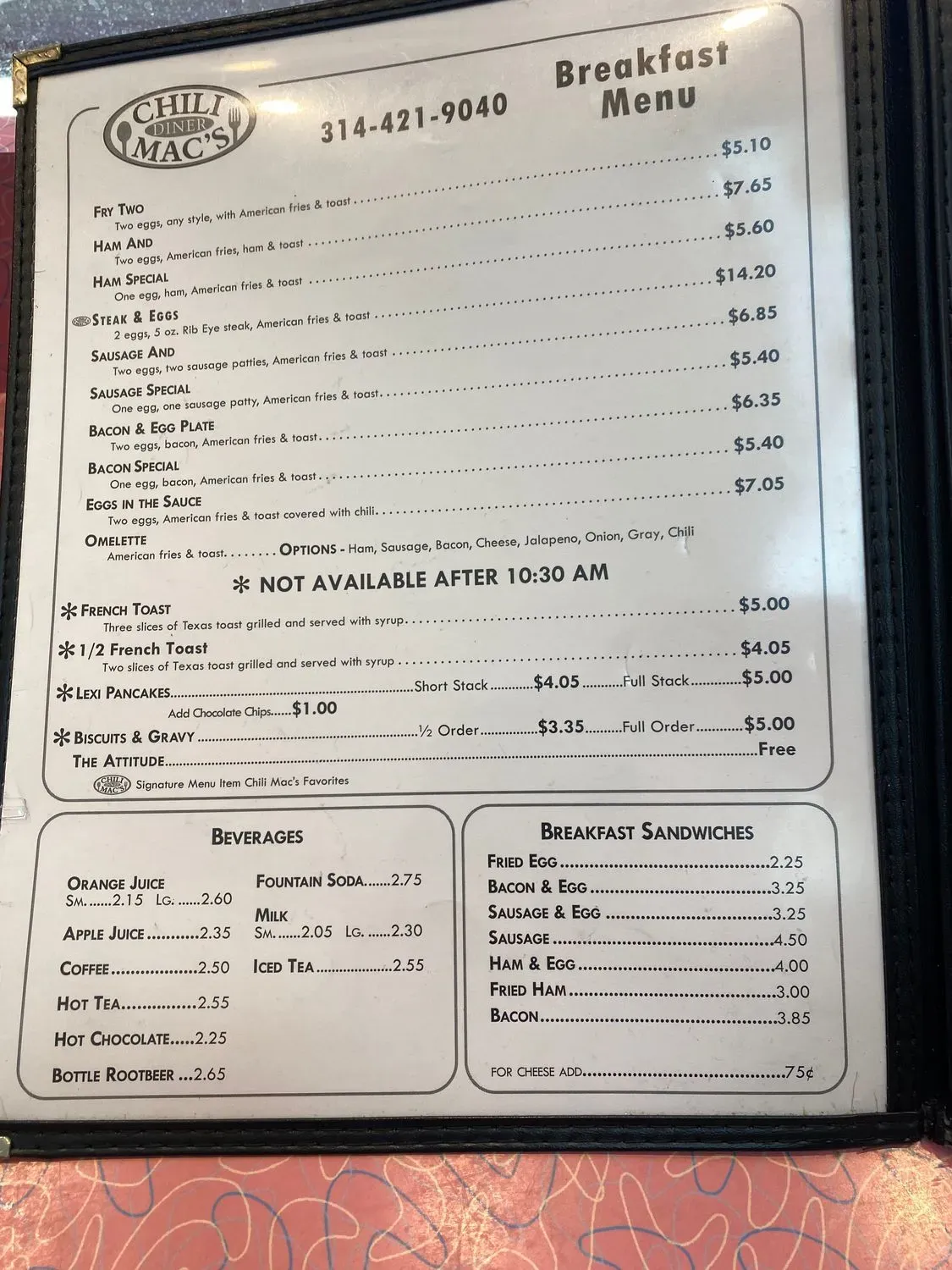 Menu 5