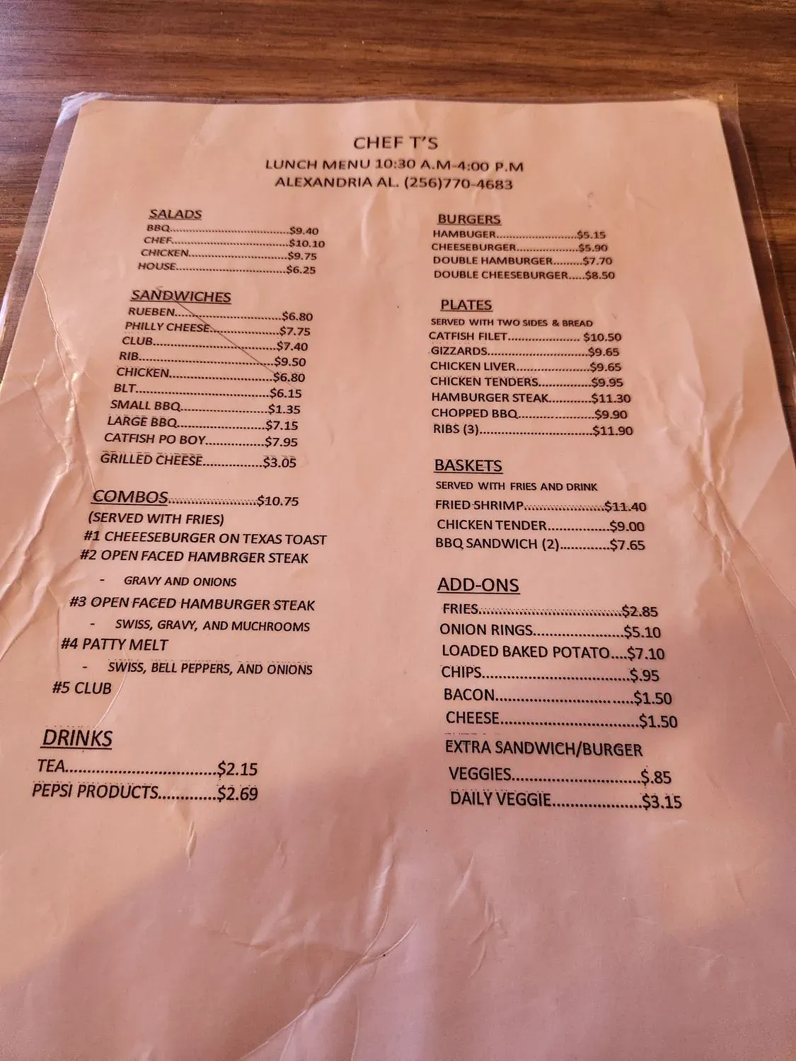 Menu 6