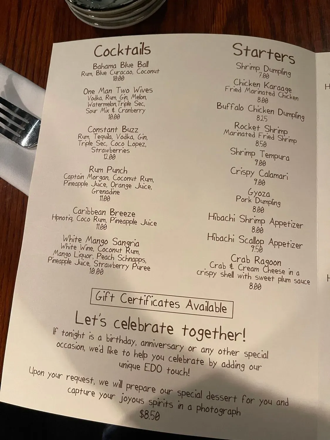 Menu 3