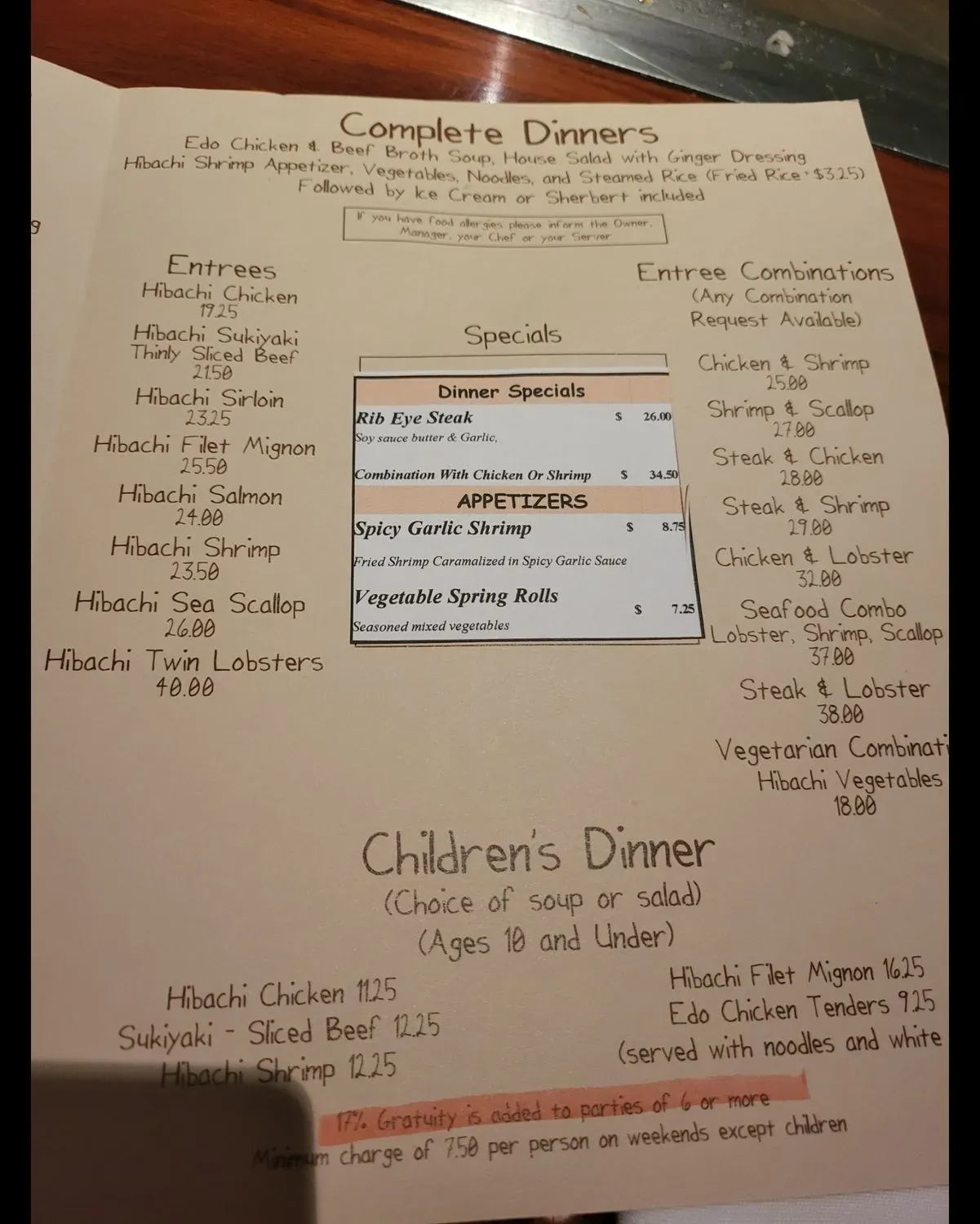 Menu 5