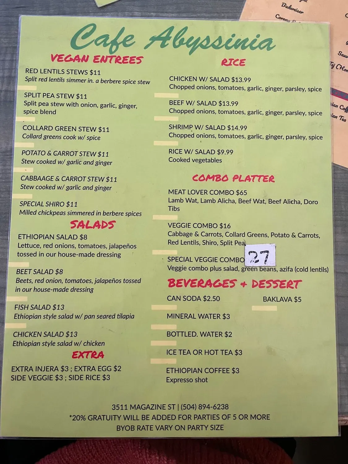 Menu 2