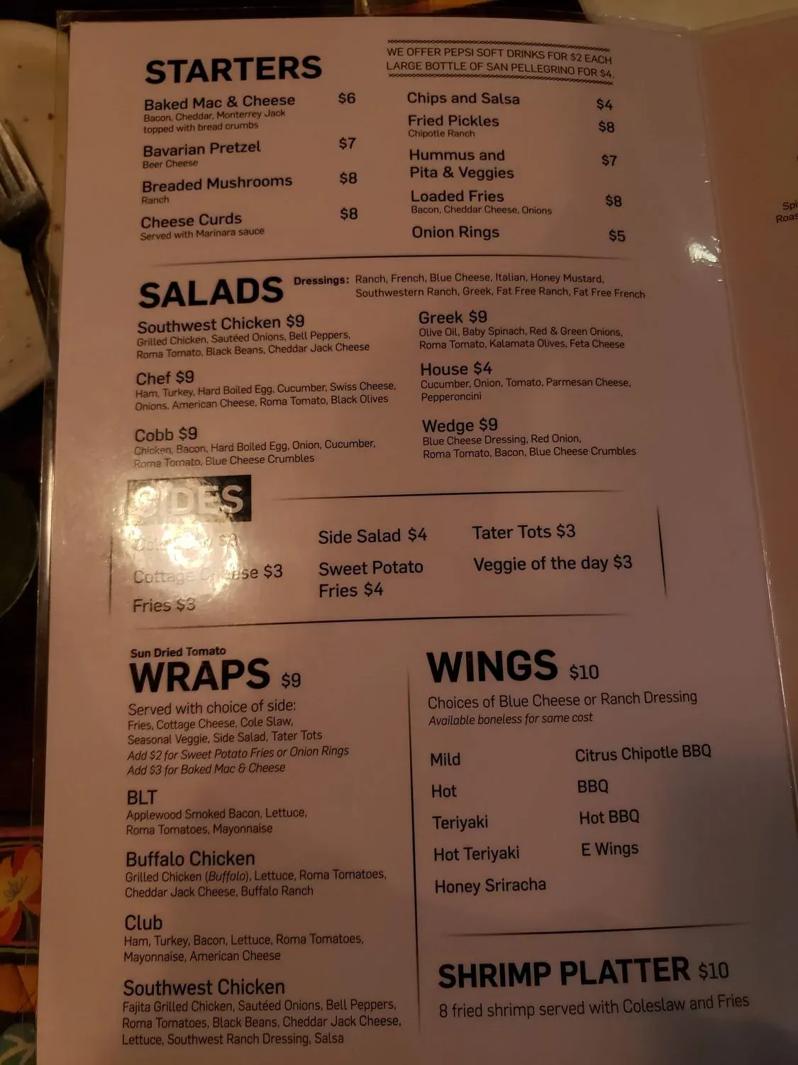 Menu 1