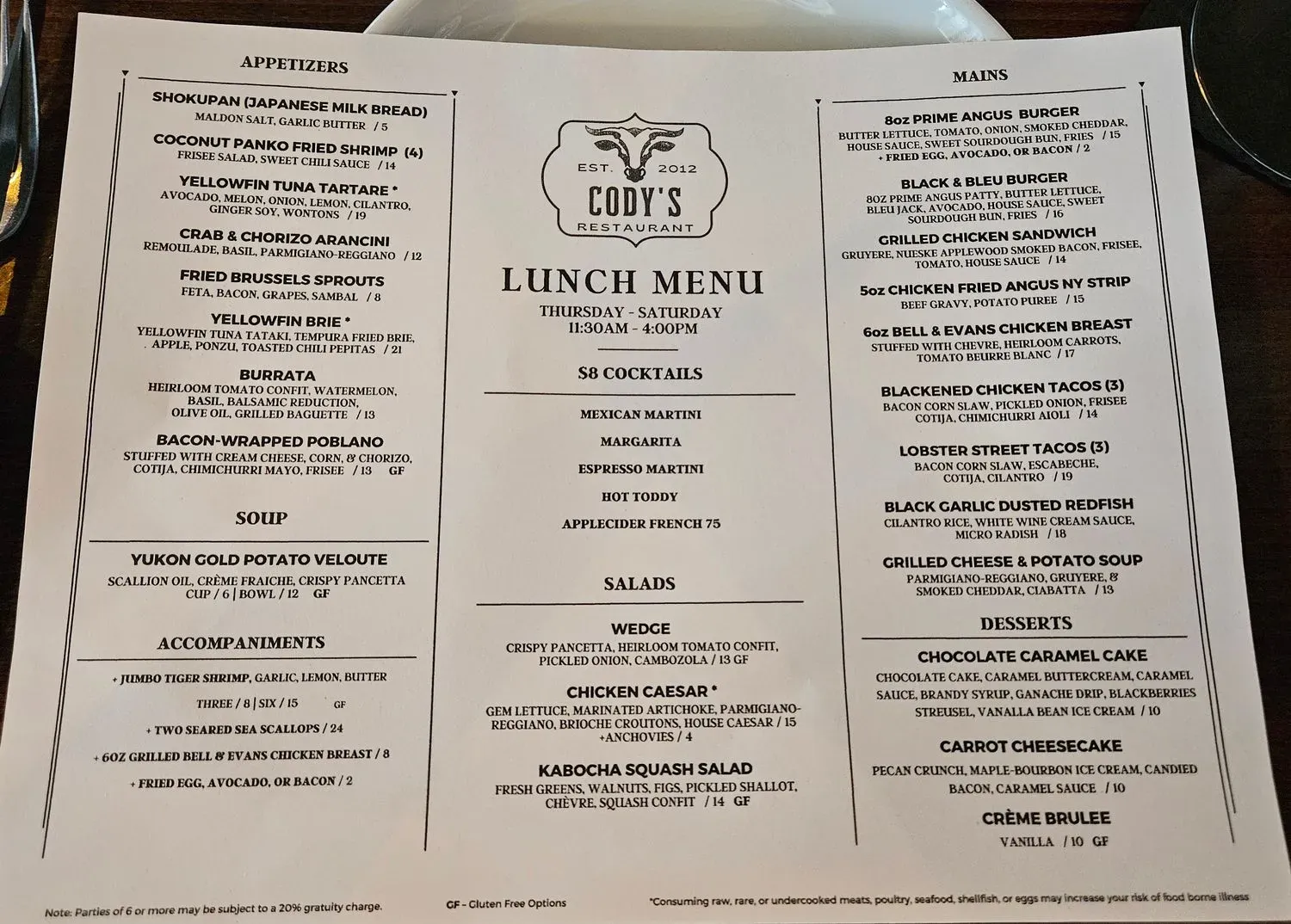 Menu 1