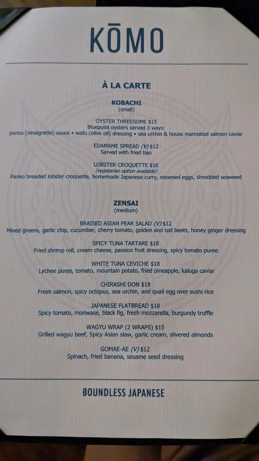 Menu 1