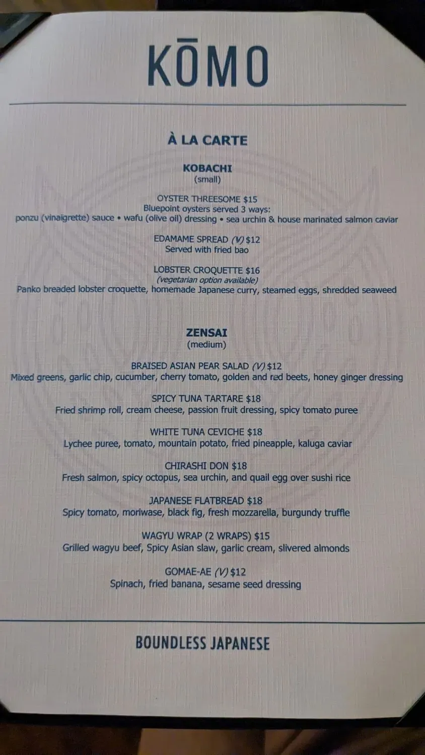 Menu 1