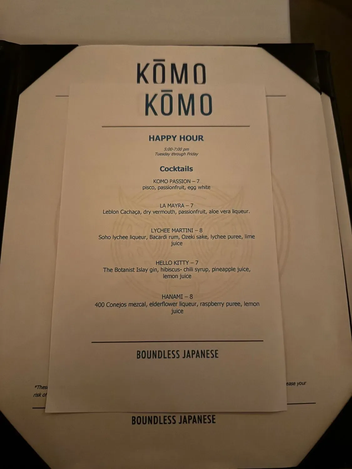 Menu 6