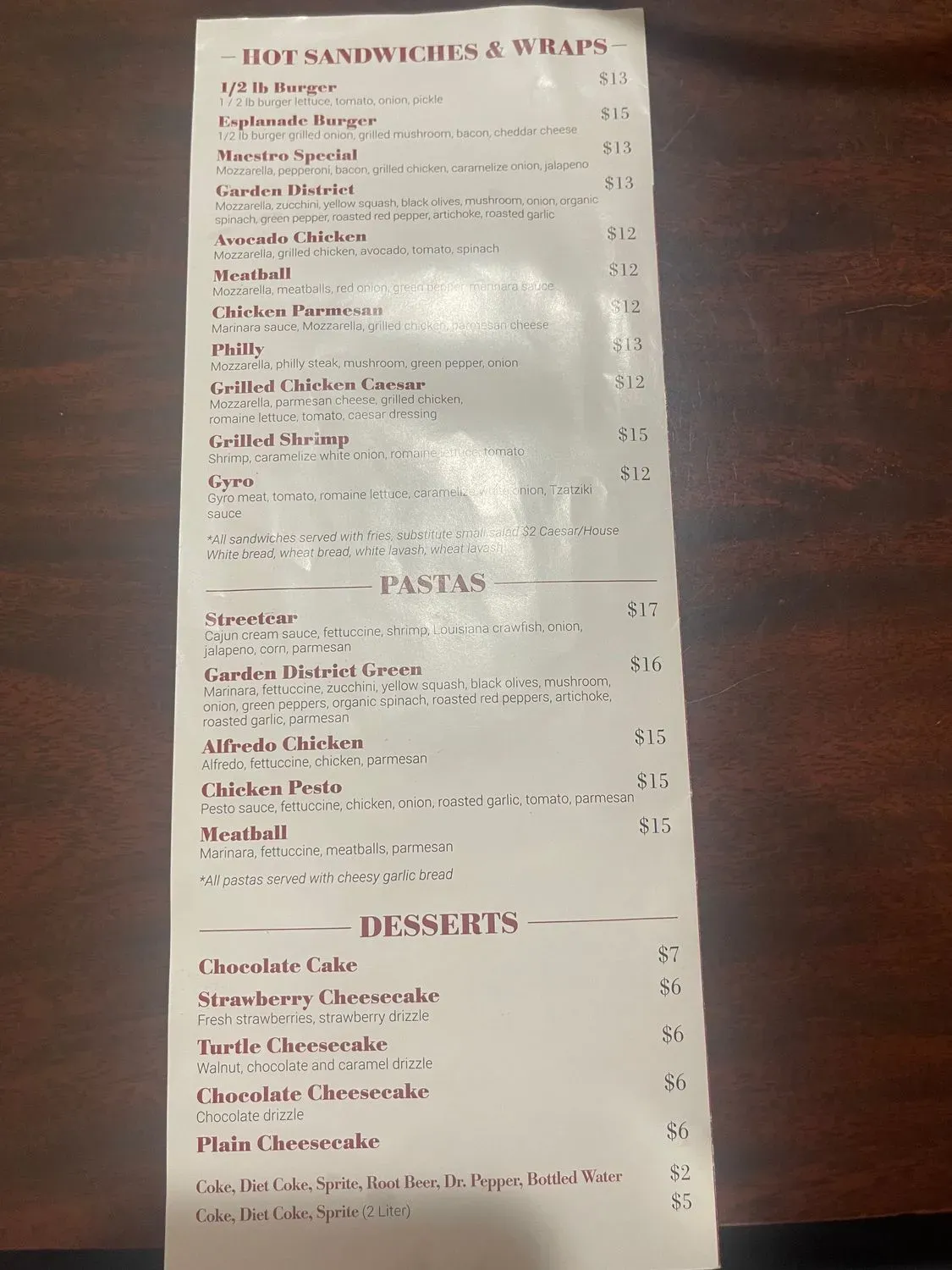 Menu 5