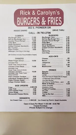 Menu 1