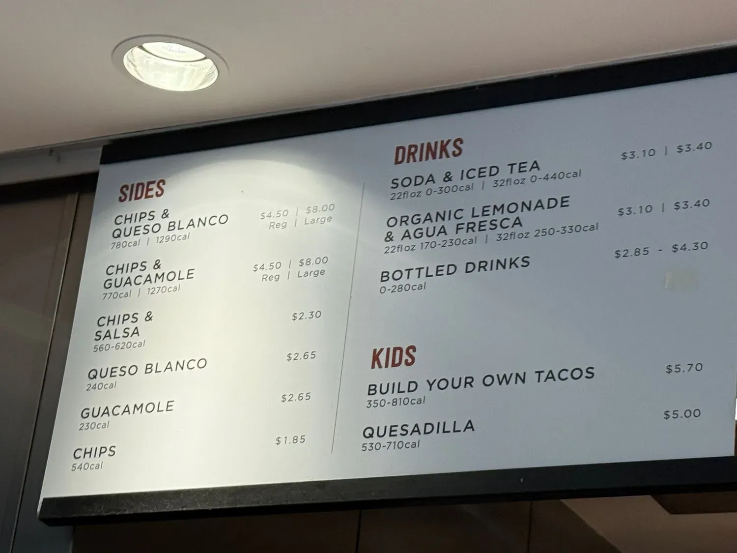 Menu 1