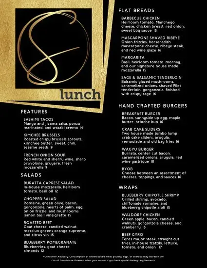 Salt Restaurant Menu | Muscle Shoals, AL | Checkle