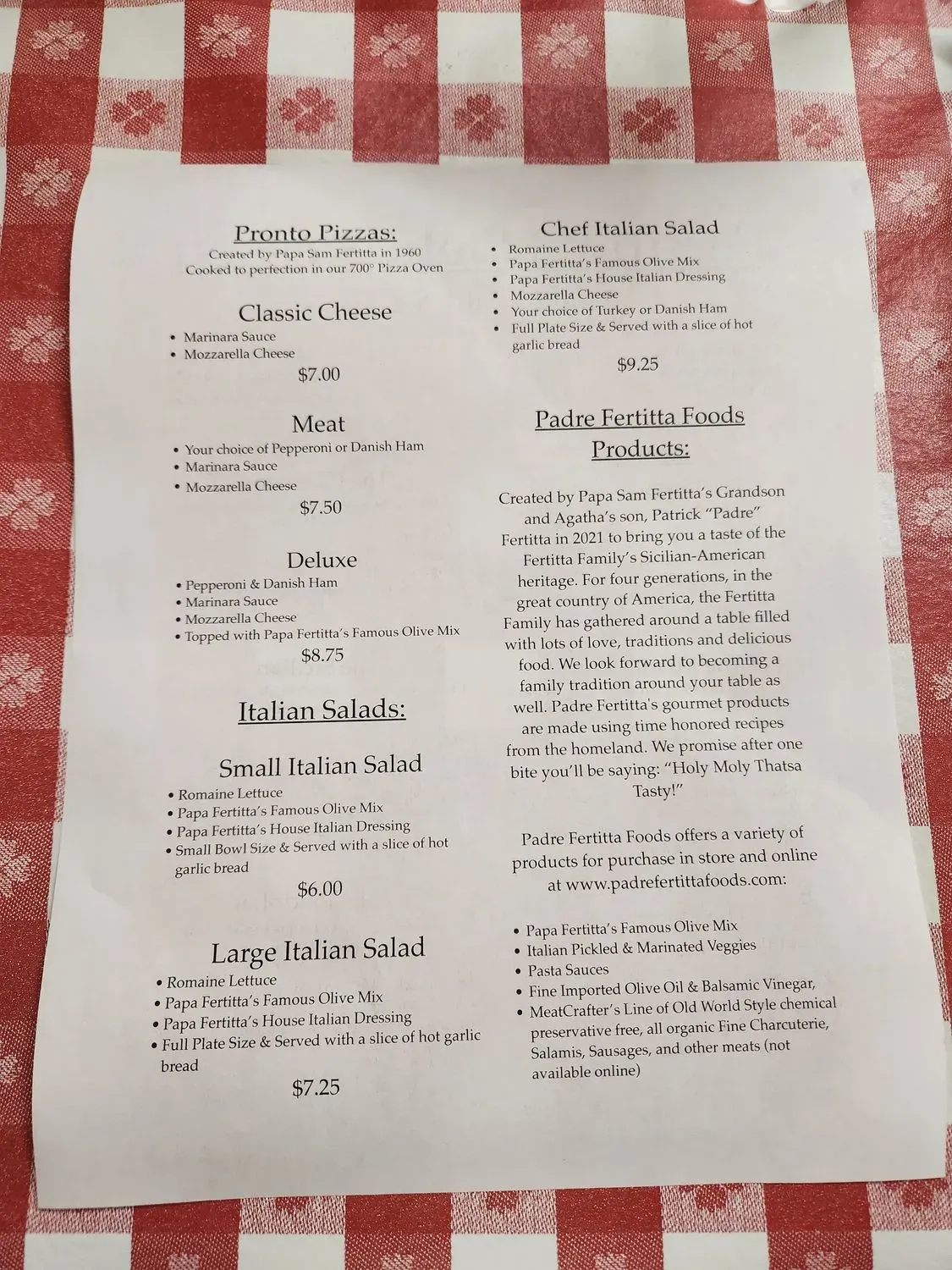 Menu 1