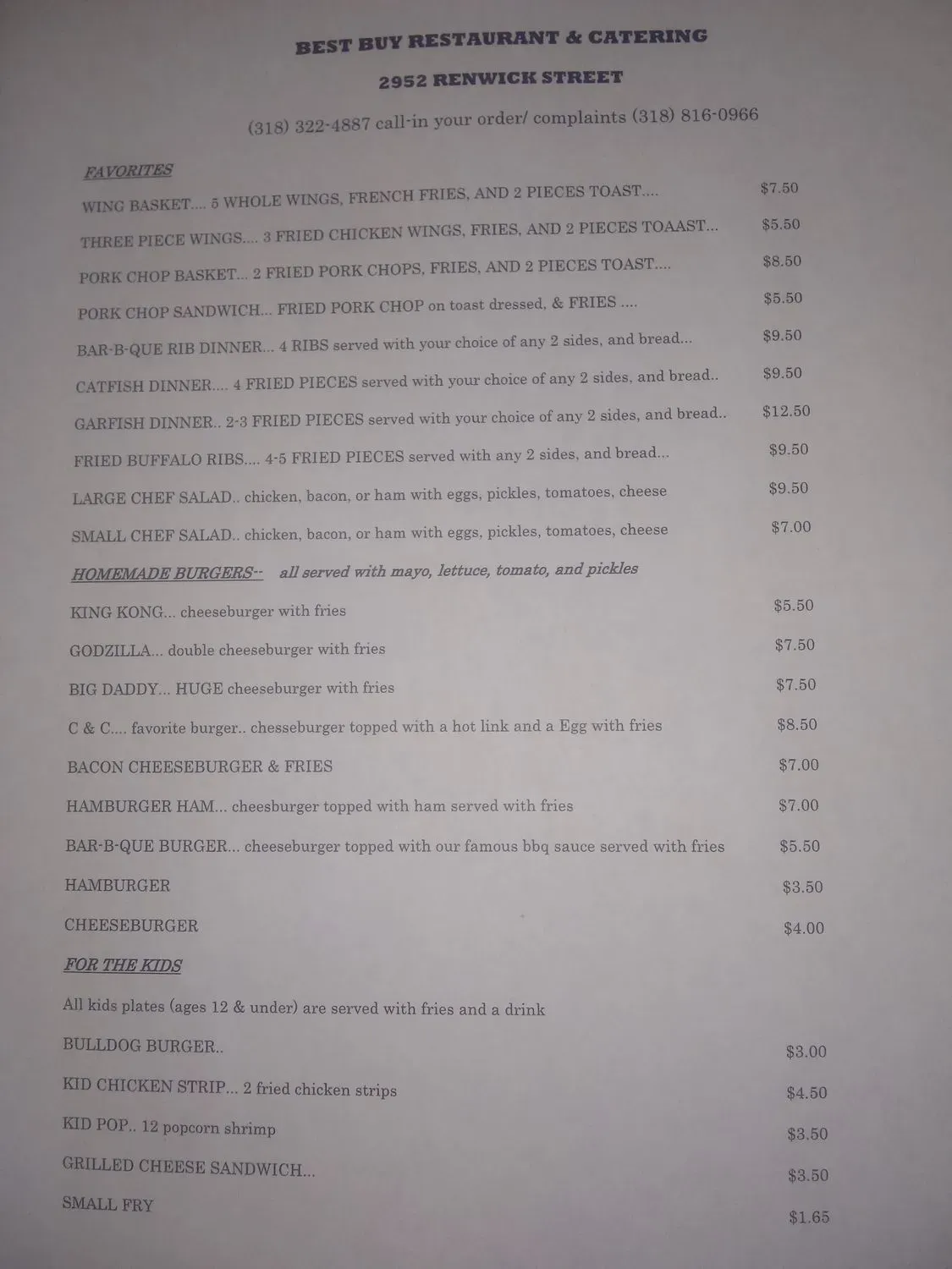 Menu 5