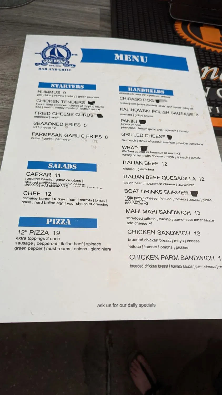 Menu 2