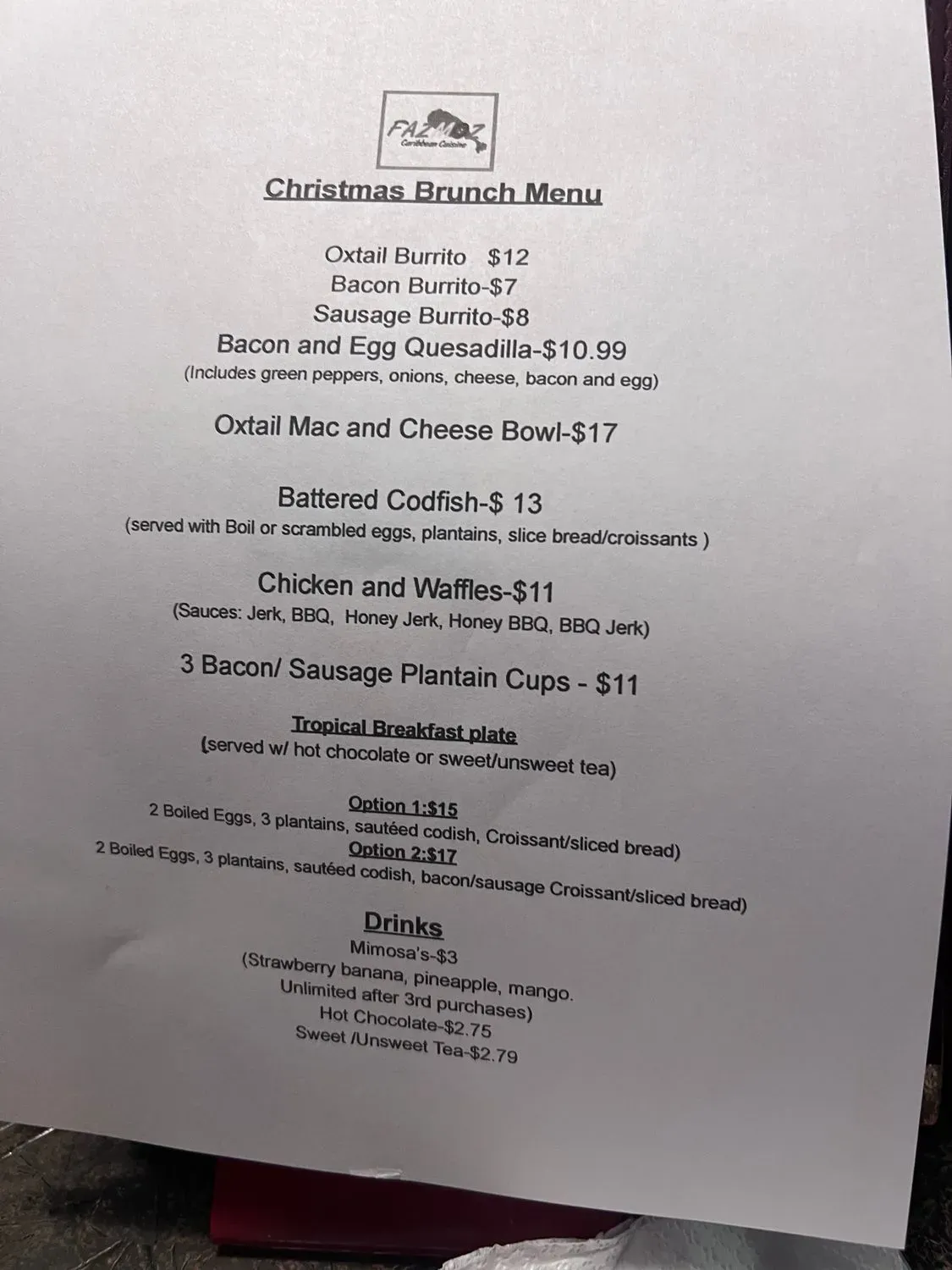 Menu 5