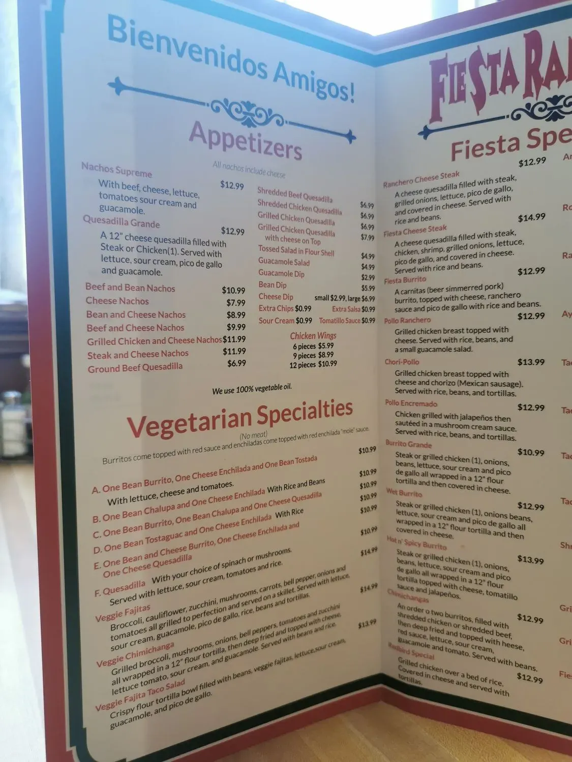 Fiesta Ranchera Mexican Restaurant Menu - Updated November 2025