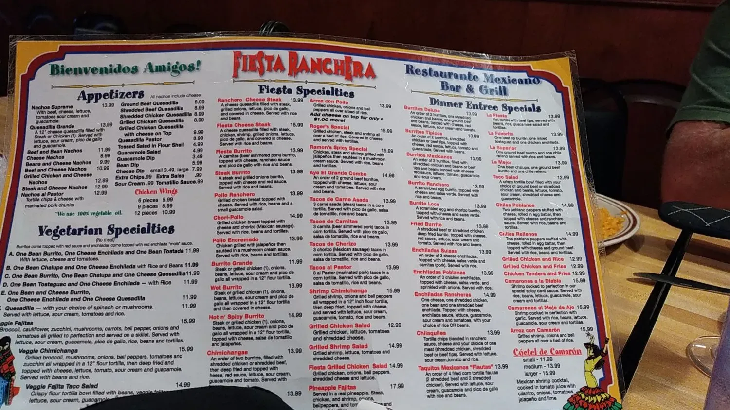 Fiesta Ranchera Mexican Restaurant Menu - Updated November 2025