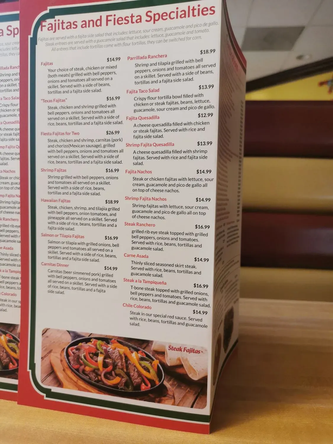 Fiesta Ranchera Mexican Restaurant Menu - Updated November 2025