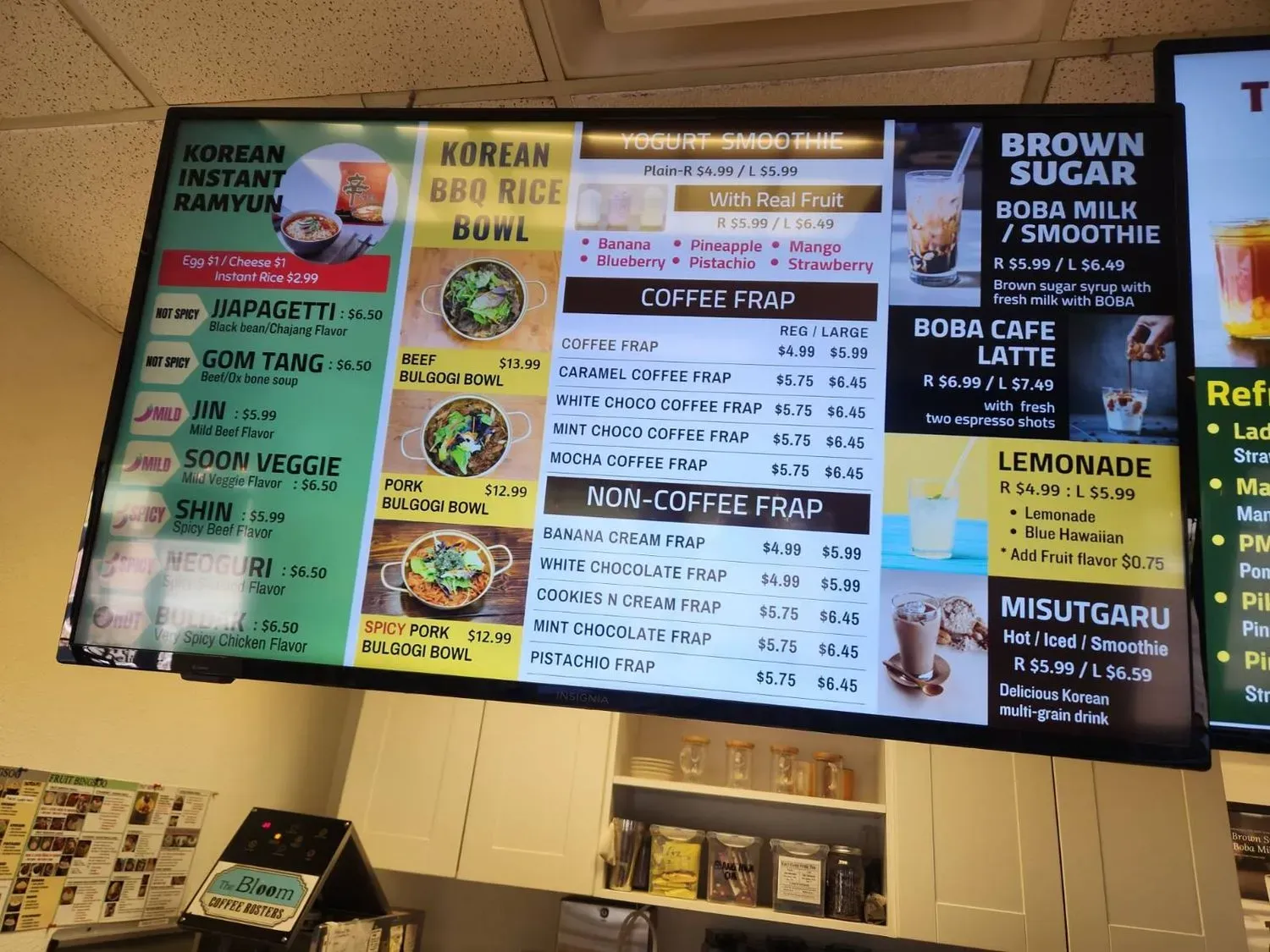 The Bloom Coffee Roasters-Rancier and Korean Street Eats Menu - Updated ...
