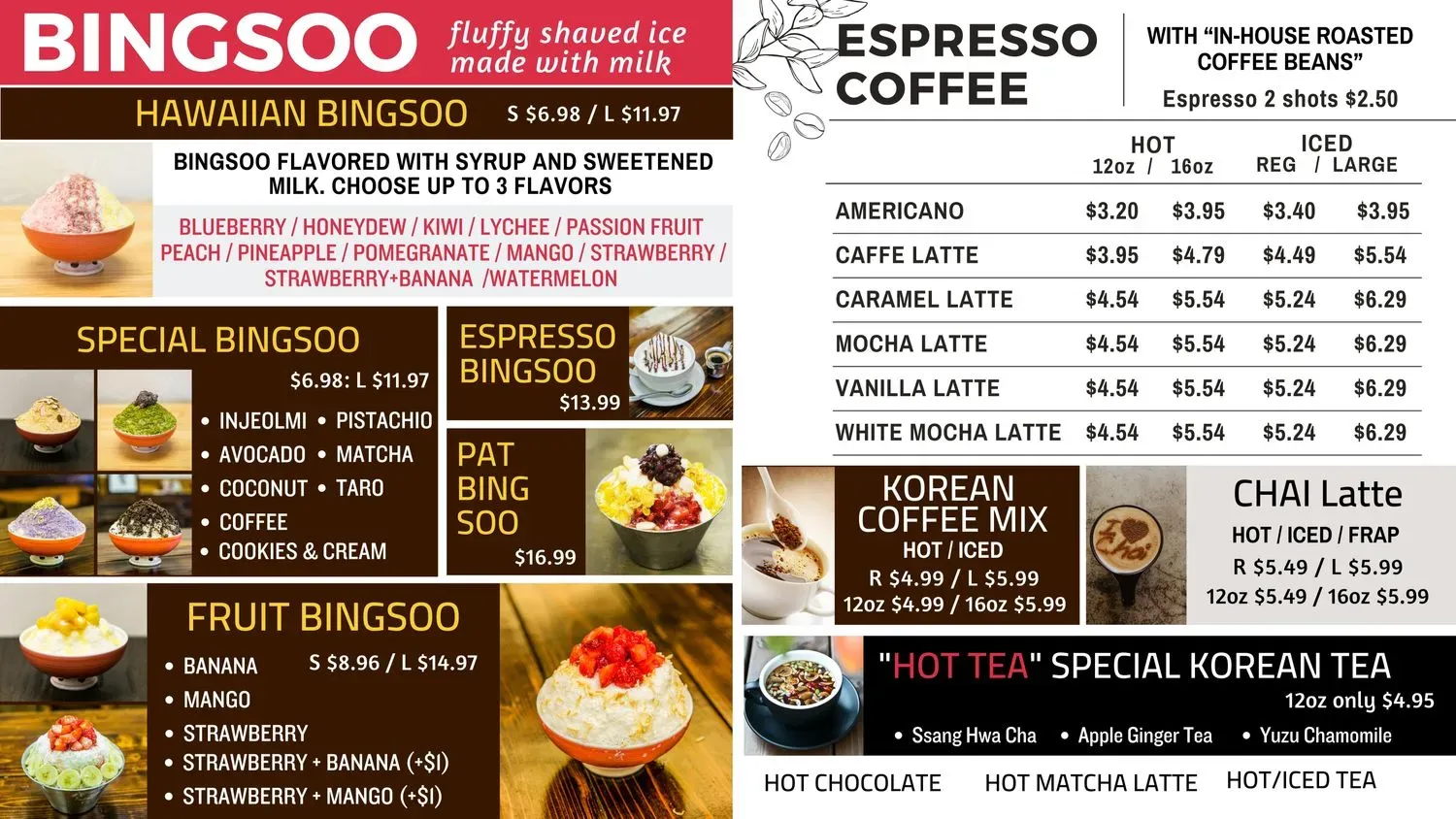 The Bloom Coffee Roasters-Rancier and Korean Street Eats Menu - Updated ...