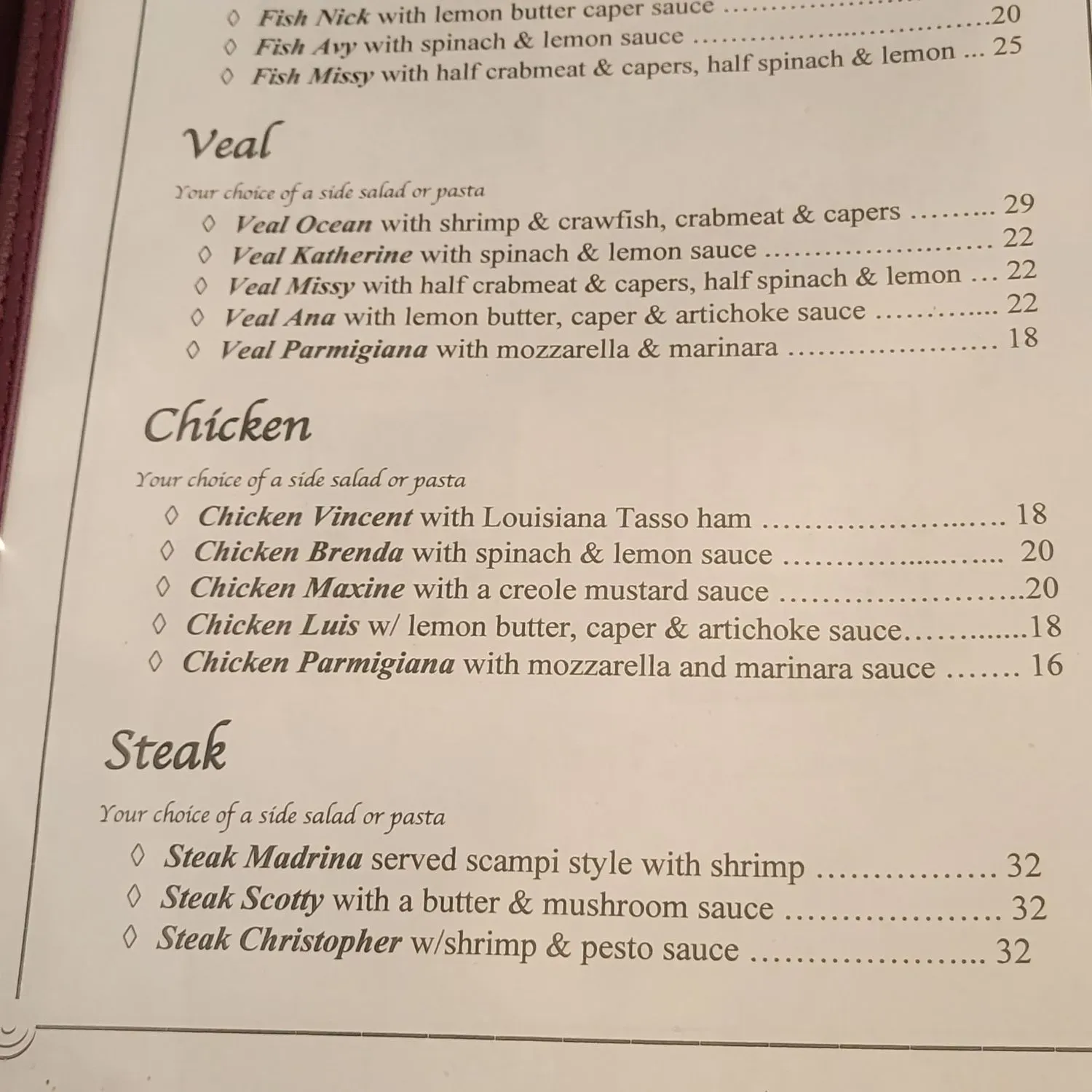 Menu 1