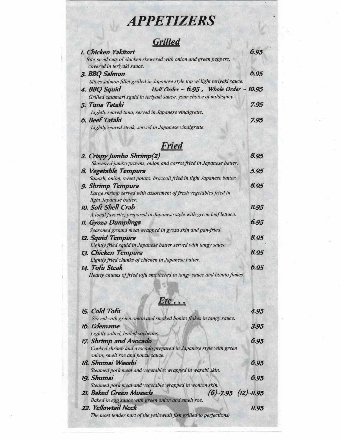 Menu 5