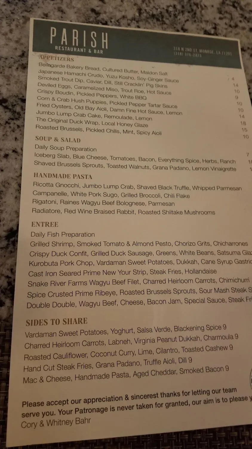 Menu 4