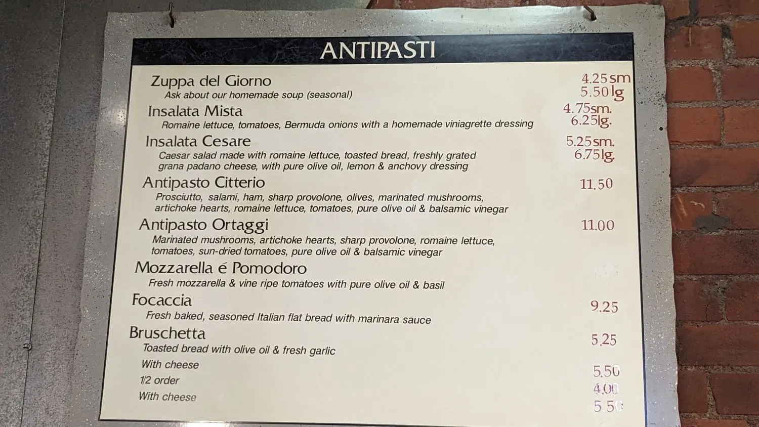 Menu 1