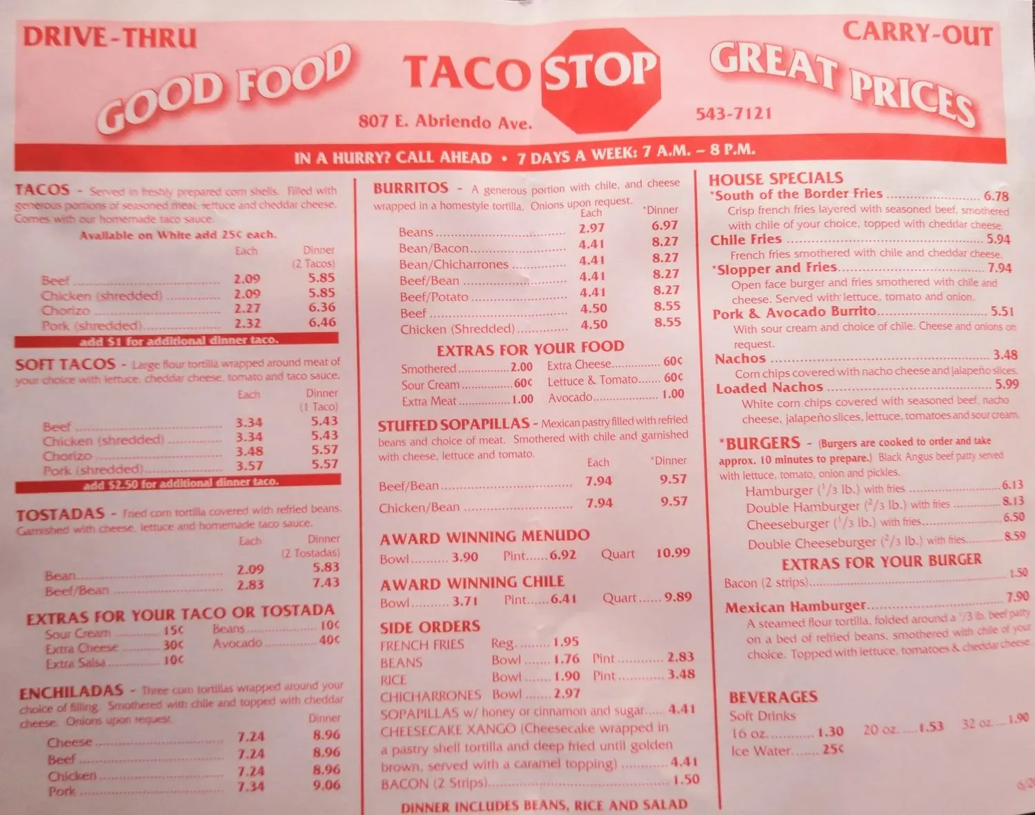 Menu 1