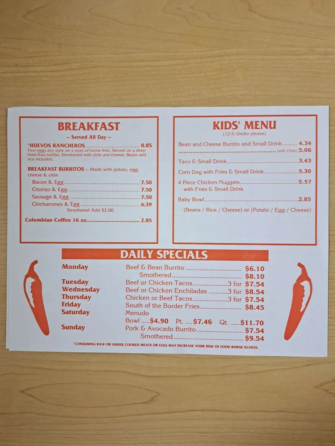 Menu 4