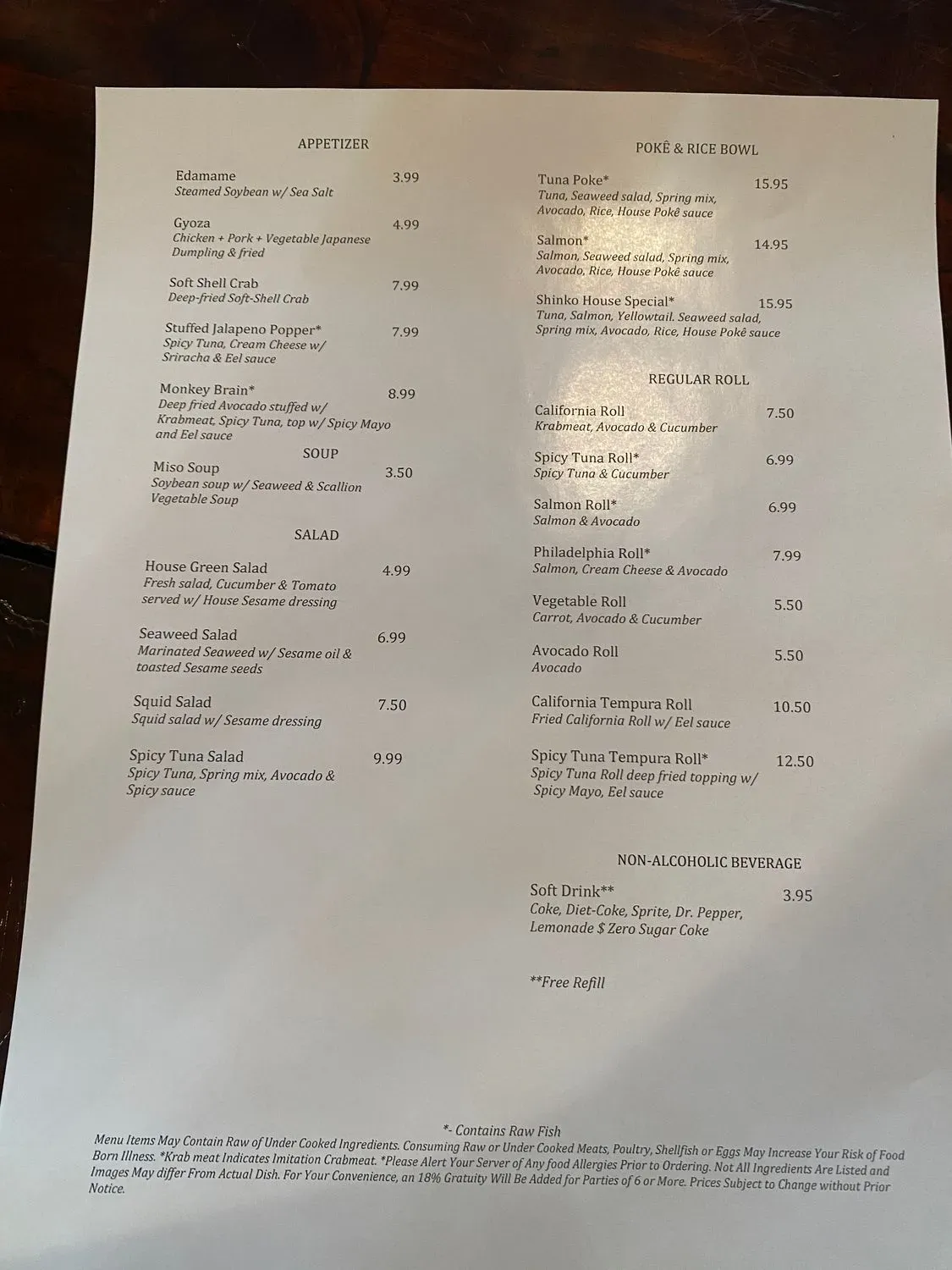 Menu 4