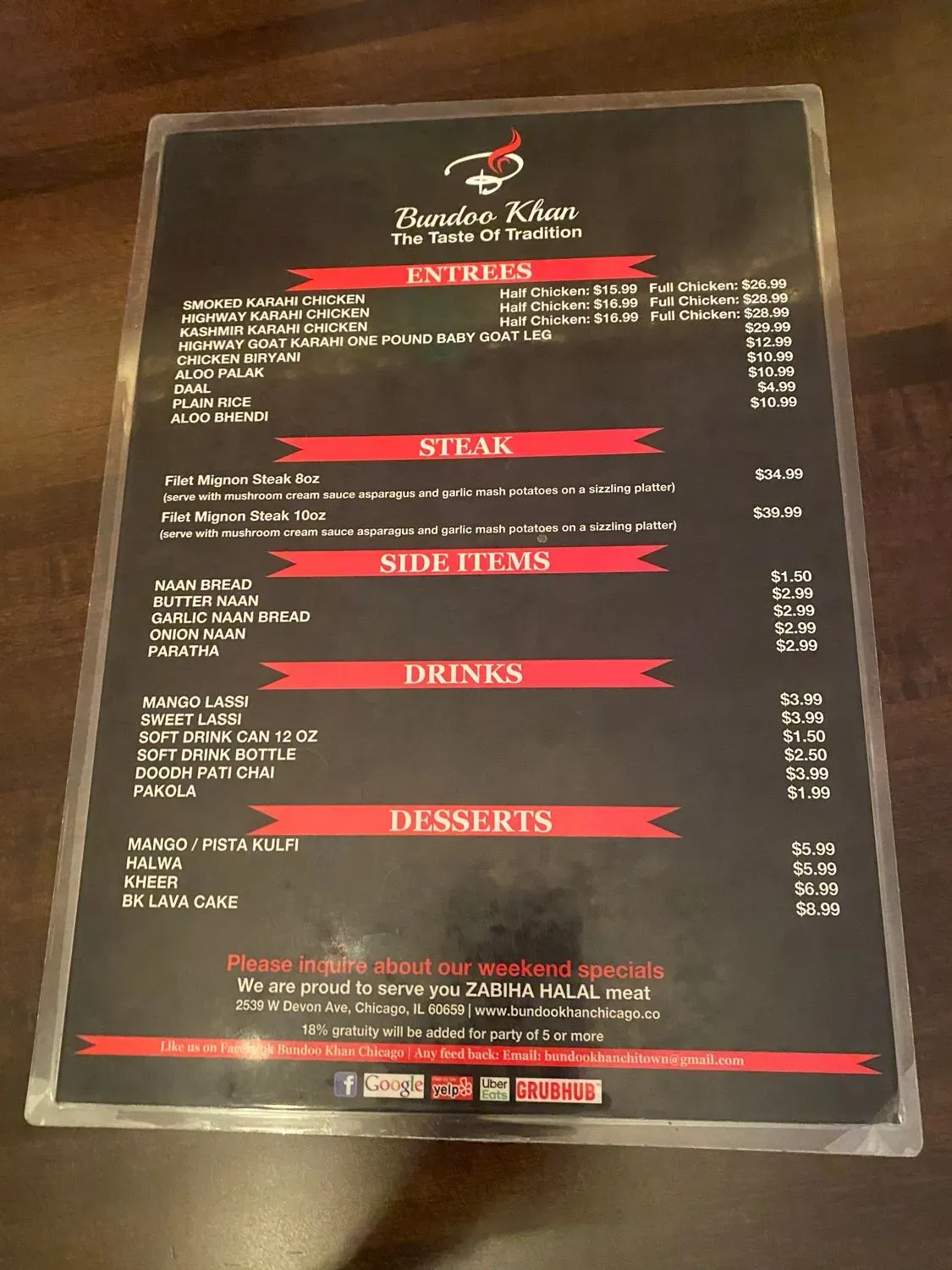 Menu 1