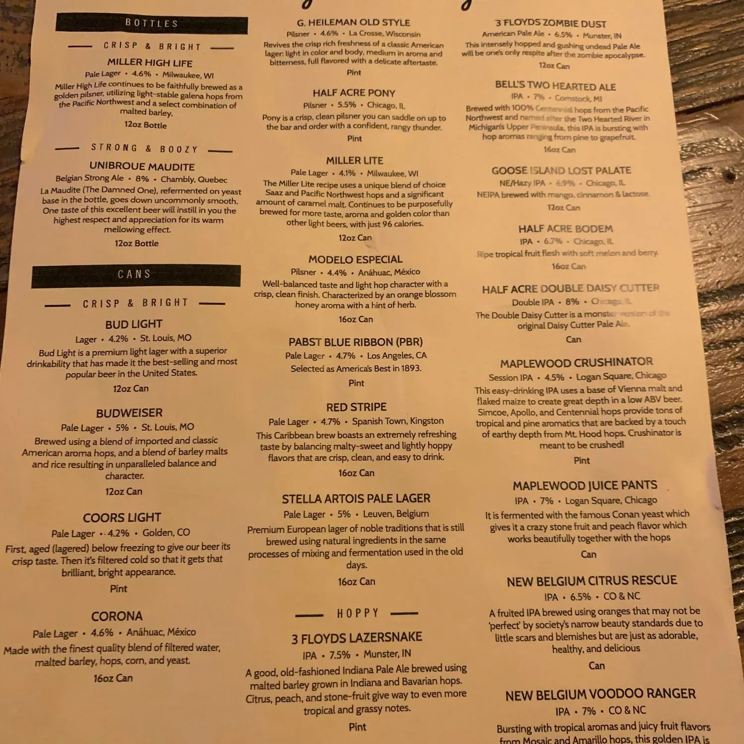 Menu 1