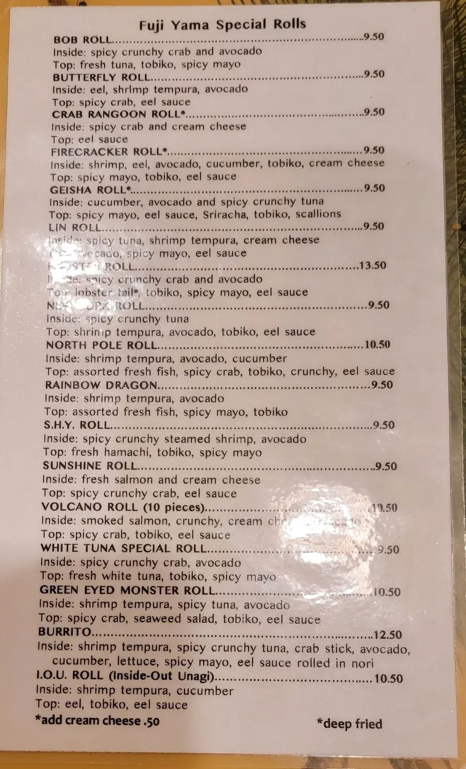 Menu 1